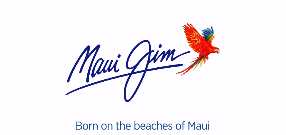 Maui Jim Unisex Sunglasses Clear Frame, Blue Hawaii Mirror Polarized Lenses, 54MM