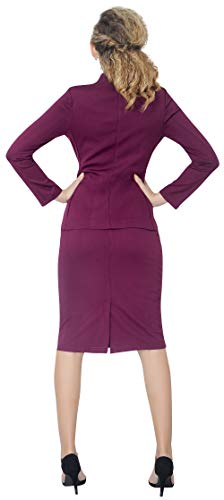 Marycrafts Women s Formal Office Business Work Jacket Skirt Suit Set
