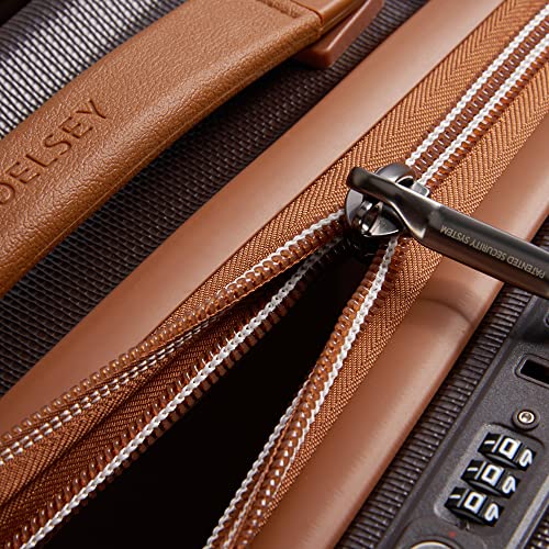 DELSEY Paris Chatelet Hardside 2.0 Luggage with Spinner Wheels, Chocolate Brown, 3 Piece Set 19/24/28