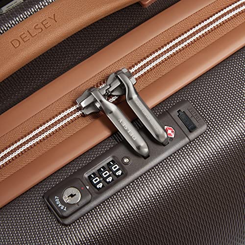 DELSEY Paris Chatelet Hardside 2.0 Luggage with Spinner Wheels, Chocolate Brown, 3 Piece Set 19/24/28