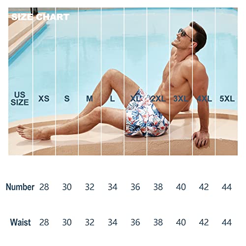 BRISIRA Swim Trunks Men Quick Dry Swim Shorts 5 inch Inseam Stretch Water Beach Shorts with Compression Liner Zipper Pocket