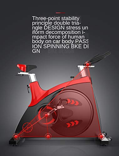 JAHH Mute Leather Belt Commercial Exercise Bike Sports Fitness Bike Household Exercise Bike Gym Only Bicycle