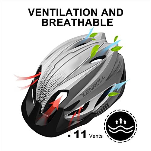 Zenroll Adult Bike Helmet Bicycle Helmets for Men Women Cycling with Detachable Visor Stylish Lightweight