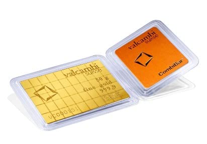 Valcambi 1gram Combibar .999 Fine Gold Bar