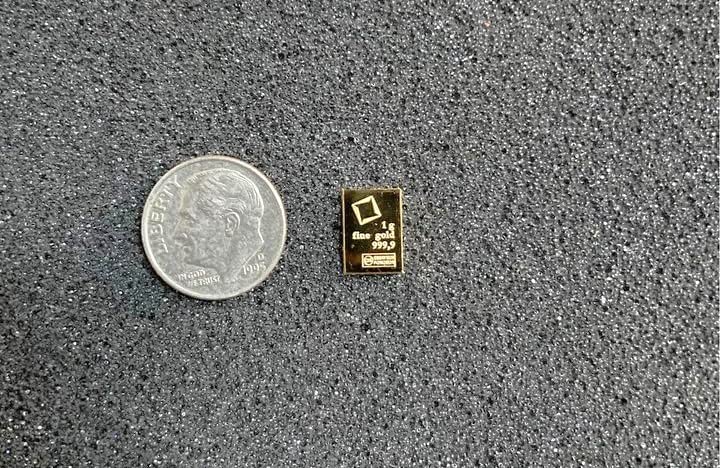 Valcambi 1gram Combibar .999 Fine Gold Bar
