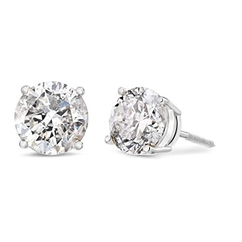 Amazon Essentials Certified 14k Gold Diamond with Screw Back and Post Stud Earrings (J-K Color, I1-I2 Clarity) (previously Amazon Collection)