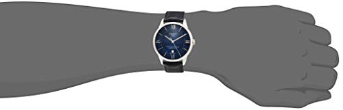 Tissot mens Chemin des Tourelles Stainless Steel Dress Watch Blue T0994071604800
