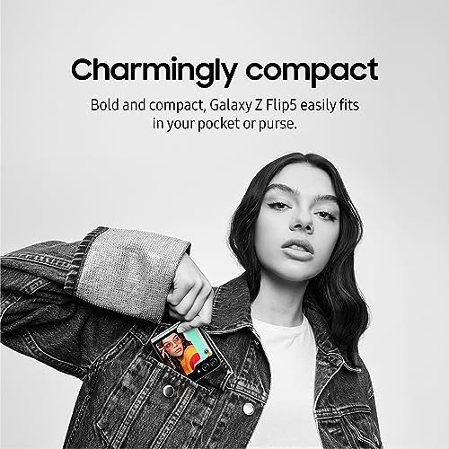 SAMSUNG Galaxy Z Flip 5 Cell Phone, Unlocked Android Smartphone, 256GB, Compact, Foldable Design, One-Hand Control, Best Selfies, 12MP Camera, Large Cover Screen, US Version, 2023, Lavender