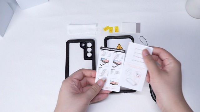 Temdan for Samsung Galaxy S23 Case,Waterproof Built-in Lens & Screen Protector[Full Body Shockproof][12 FT Military Drop Proof][Dustproof][IP68 Underwater] Case for Galaxy S23 5G 6.1’’-Black/Clear