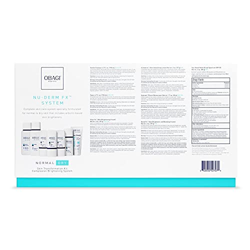 Obagi Medical Nu-Derm System - Normal to Dry Bundle Including: Gentle Clearance, Toner, Clear, Exfoderm, Blend, Hydrate, and Sun Shield, Pack Of 1